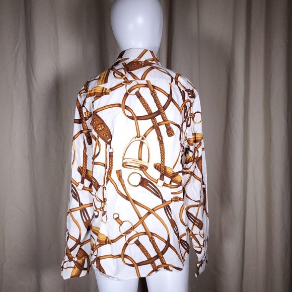 Lauren Ralph Lauren cotton horse theme  blouse - Picture 5 of 9